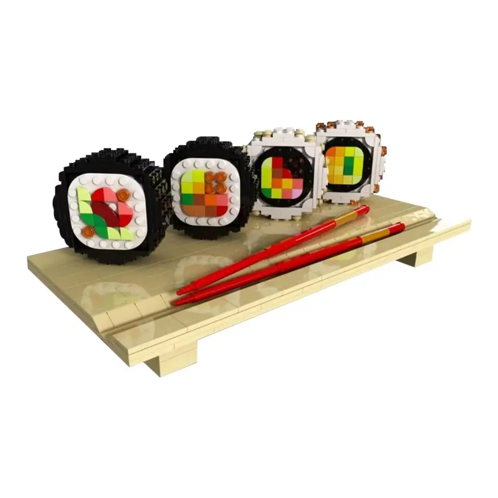 moc-230380-sushi-board-building-blocks-japanese-cuisine-sushi-board-creative-bricks-model-assembly-educational-toys-kids-gifts