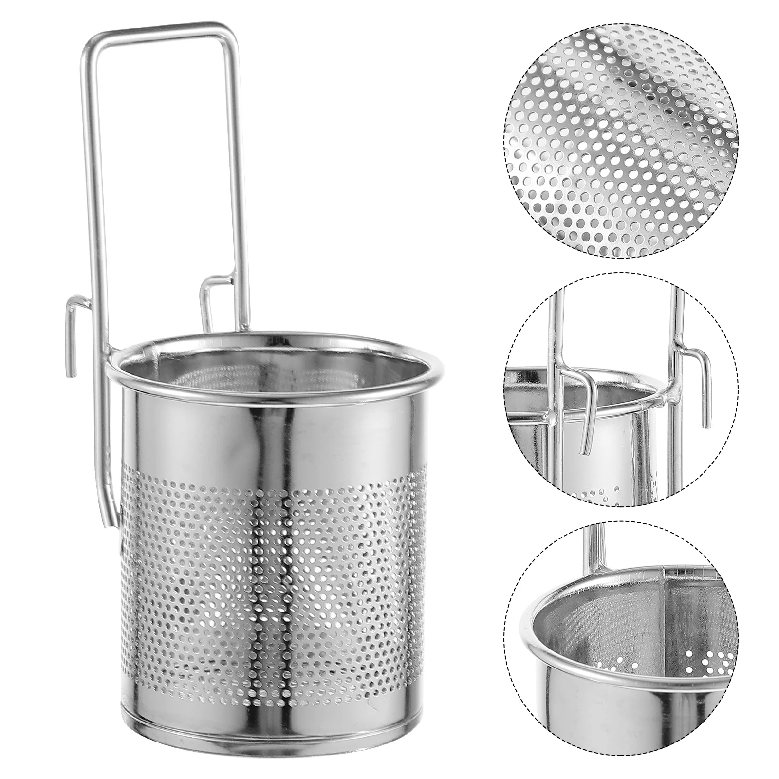 

Spaghetti Strainer Basket Hot Pot Hook Slip Through The Net Stainless Steel Hot-pot Mini Handle