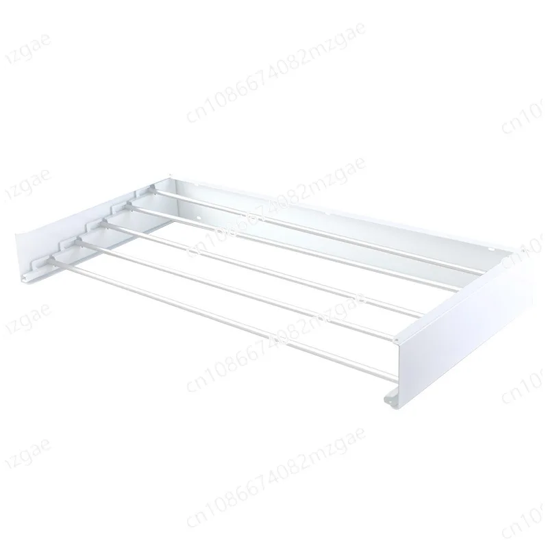 Retractable Wall Mounted Folding Rack with Expandable Hanger & Towel Holder - Space Saving Organizer for Home Use