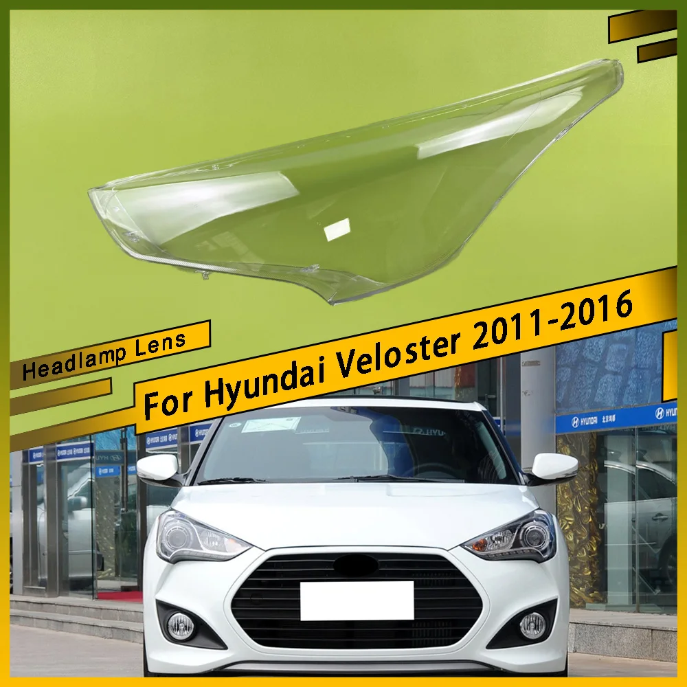 

For Hyundai Veloster 2011 - 2016 Auto Head Light Caps Car Front Headlight CoverLampshade Shell Headlamp Lamp Lens Glass Case