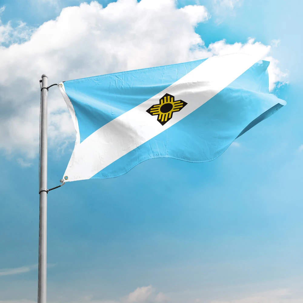 Wisconsin Madison Flag 3*5FT 90*150CM USA States City Flags  America Custom Logo Home Decoration Banners Polyester UV Resistance