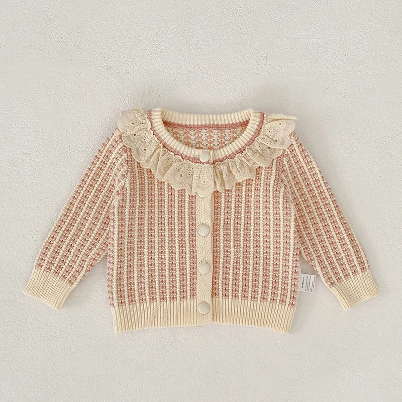 ربيع جديد 2026 0-3 سنوات ملابس الأطفال الحياكة طفل رضيع فتاة الحياكة سترة سترة الوليد الطفل الفتيات سترة معطف #6