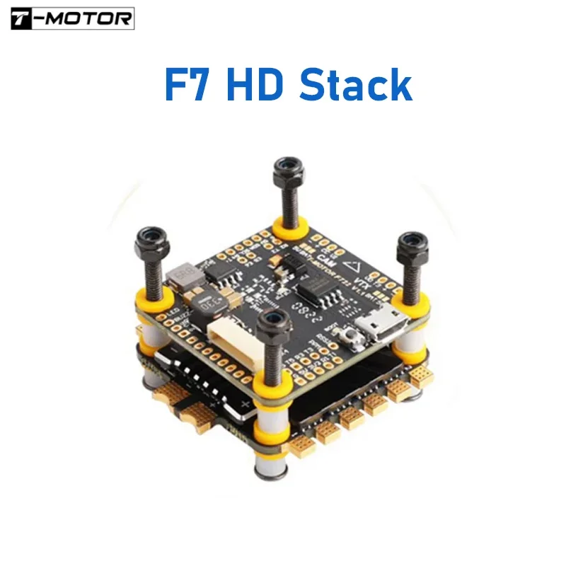 

Контроллер полета T-MOTOR F7 HD Stack F7 722 HD W/BMI270 + F55A Pro II 3-6S 4in1 Blheli_32 Бесщеточный ESC для гоночного дрона RC FPV