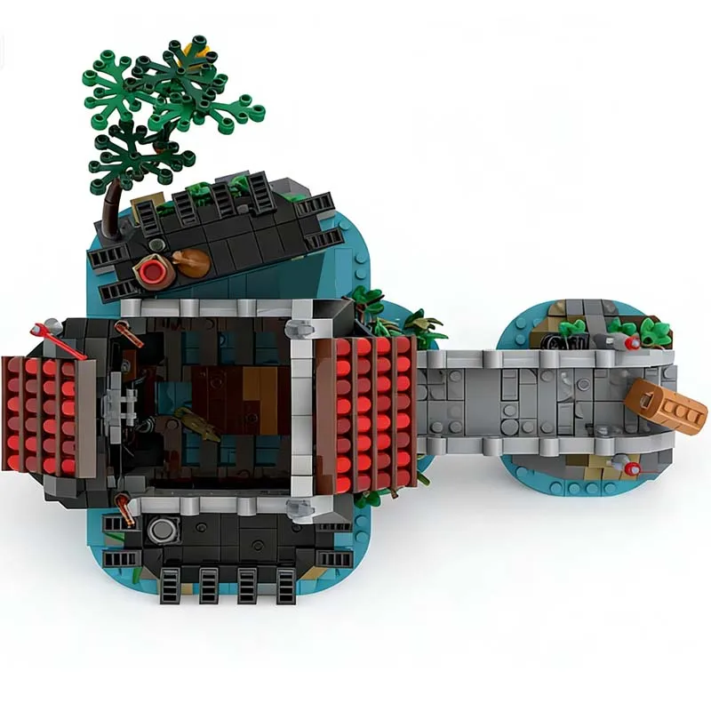 1162 pièces - Tour Wolfpack médiévale 6075 - Remake MOC - Blocs de construction modulaires personnalisables - Modèle éducatif - Jouet d'assemblage DIY pour garçons - Cadeau