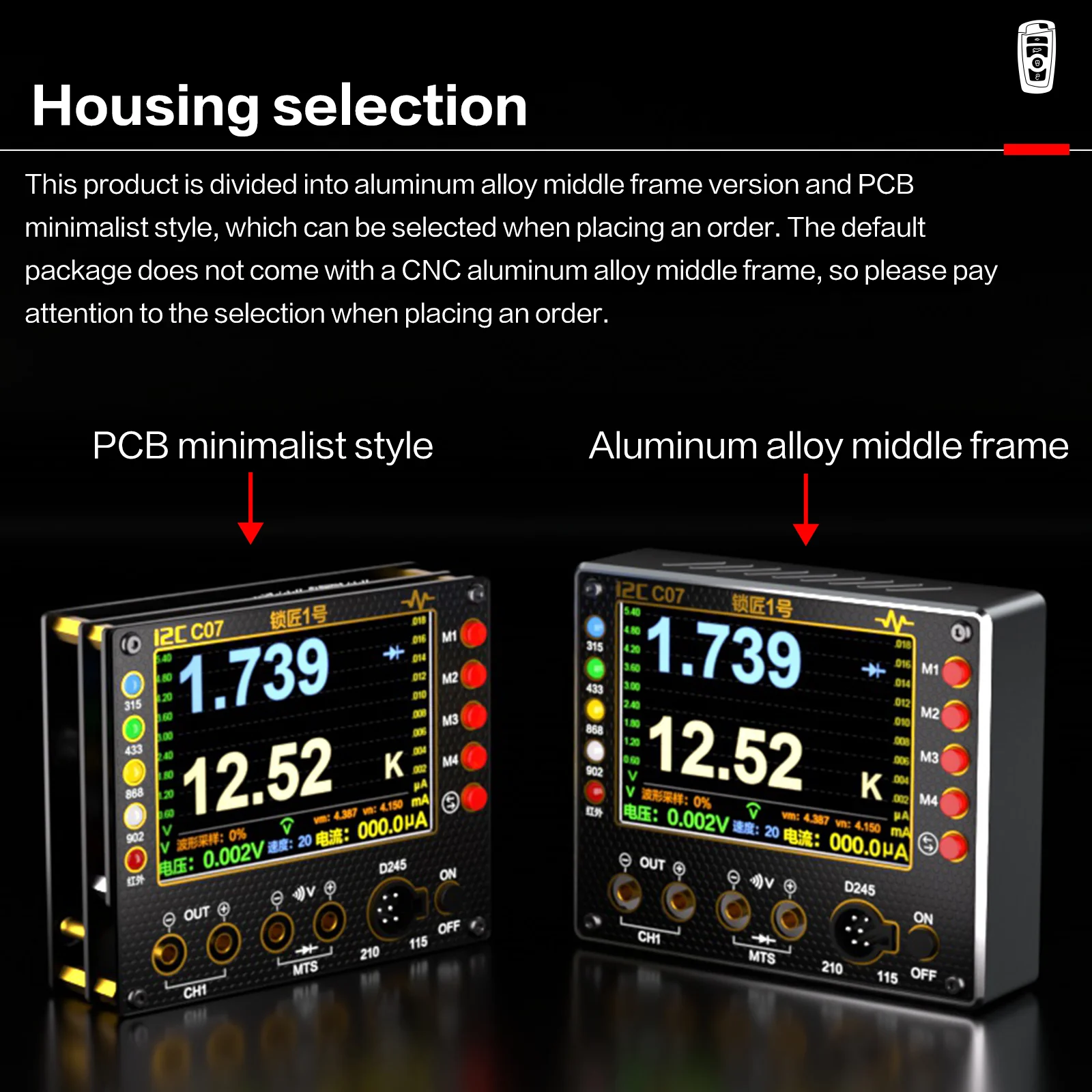 I2C C07 Schlosser Nr. 1 Multifunktions-Fernbedienungs-Reparaturwerkzeug für Frequenzprüfmodus, Messung der Spannungs-, Strom-, Wellenform