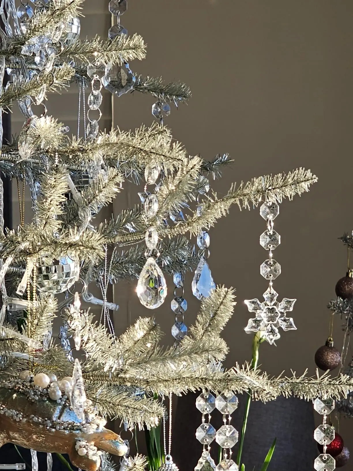 10/20/30 Stück Schneeflocken-Kristall-Weihnachtsschmuck für Weihnachtsbaumschmuck, hängende Schneeflocken-Ornamente aus klarem Acryl