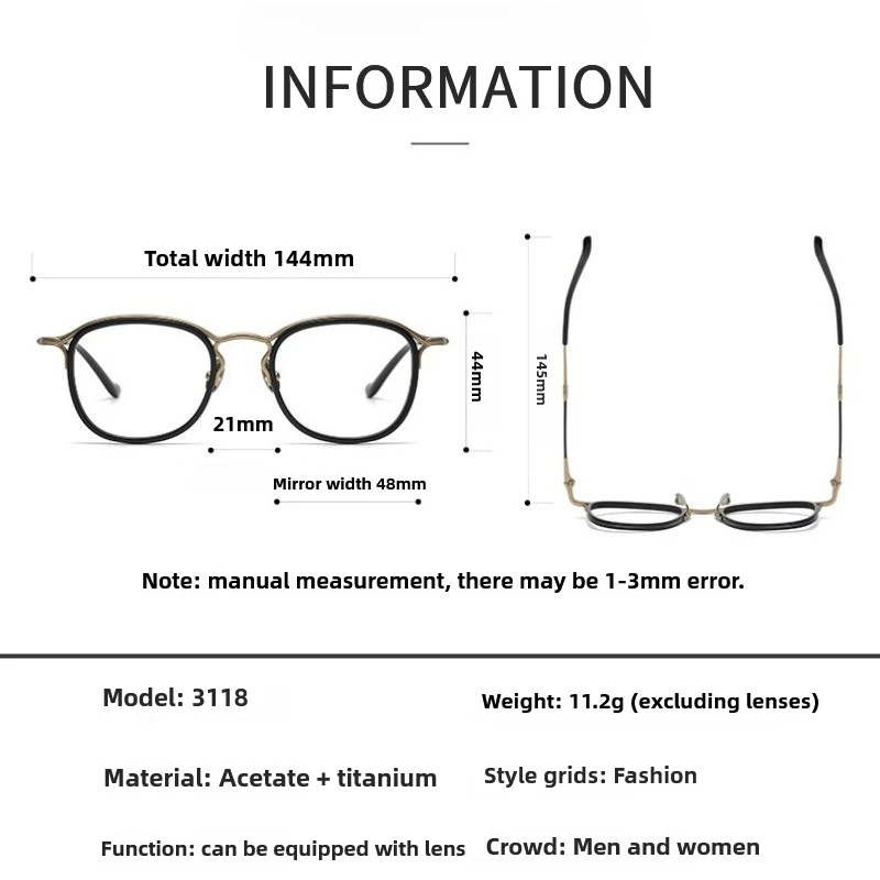 Vintage Square Acetate Titanium Glasses Frames for Men 2025 Japanese Handmade Designer Full Rim Prescription Eyeglasses Frames