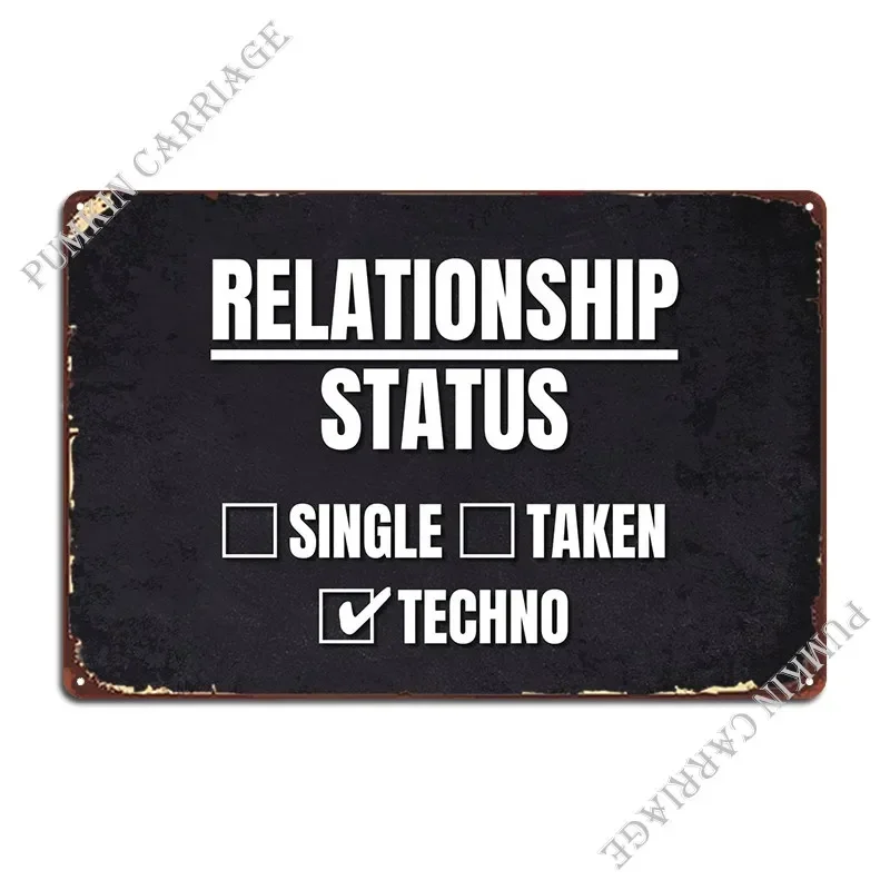 Single Taken Techno Metal Sign Rusty Create Party Club Decoration Printed Tin Sign Poster