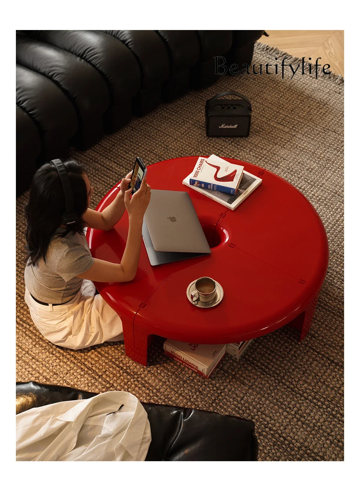 R Designer Medieval Coffee Table Can Be Split And Spliced Combination Coffee Table Creative Sofa Side Table Round Advanced Sense