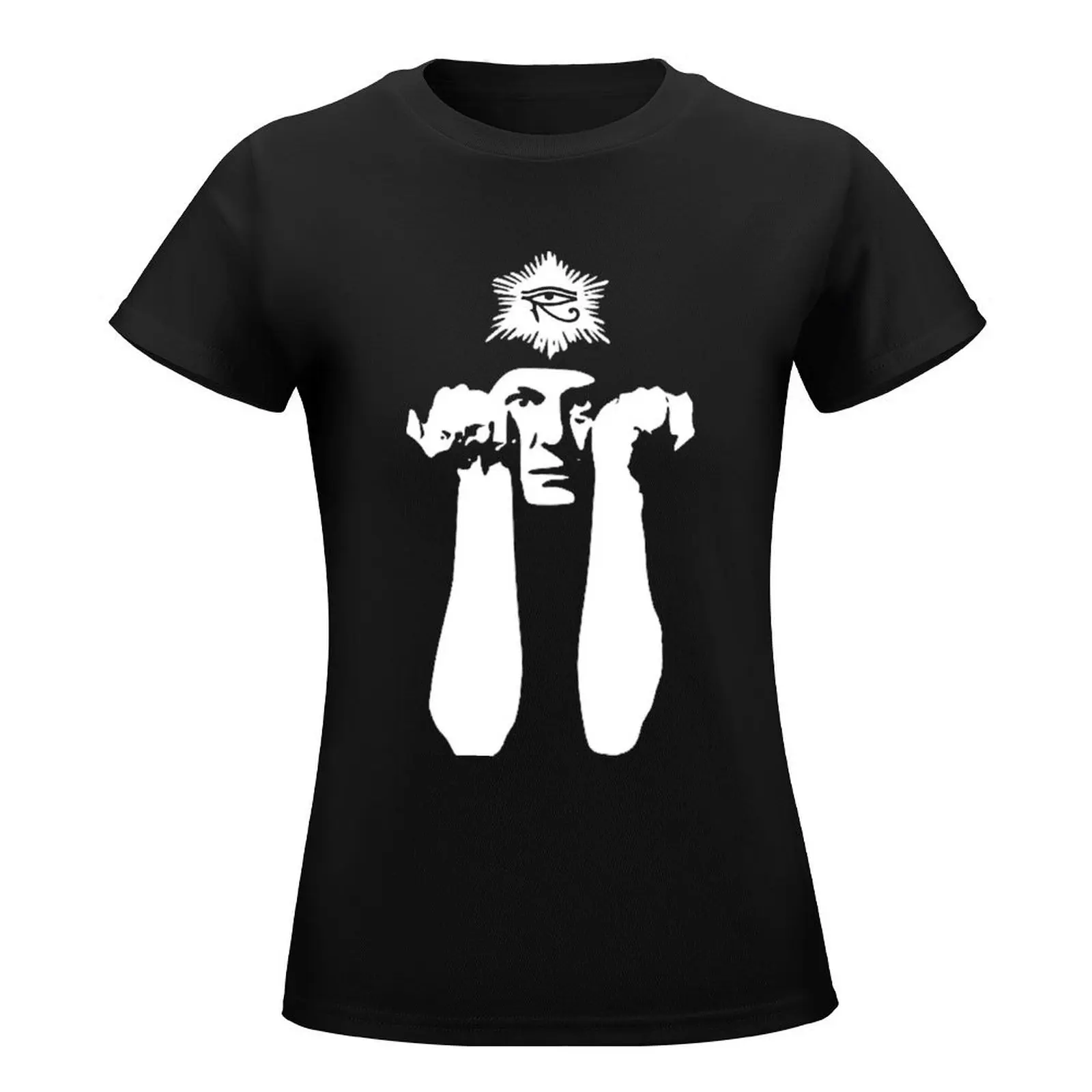 aleister crowley T-Shirt funny animal print shirt for girls Short sleeve tee t-shirt dress for Women sexy