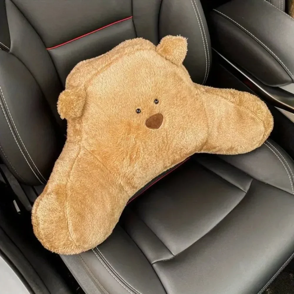 

Plush Car Headrest - Cartoon Bear Lumbar Neck Pillow