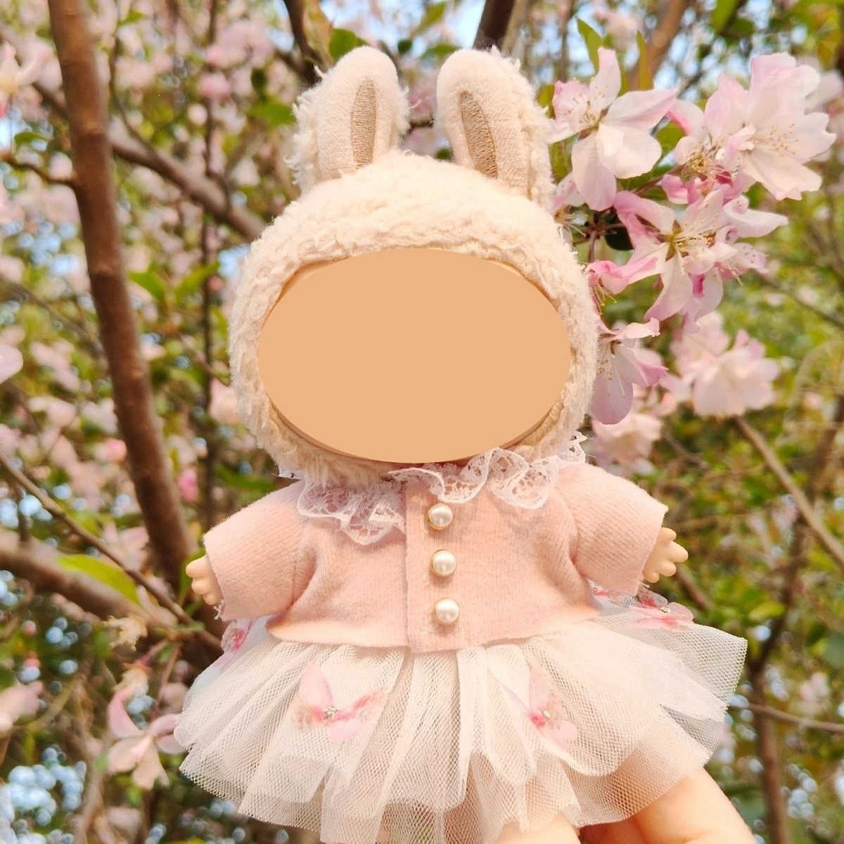 

Fashion Doll Clothes Sweet Colorful 2 Pieces Dress Outfit Set Fit15-20cm Universal Doll Dress Up Replacement Garment