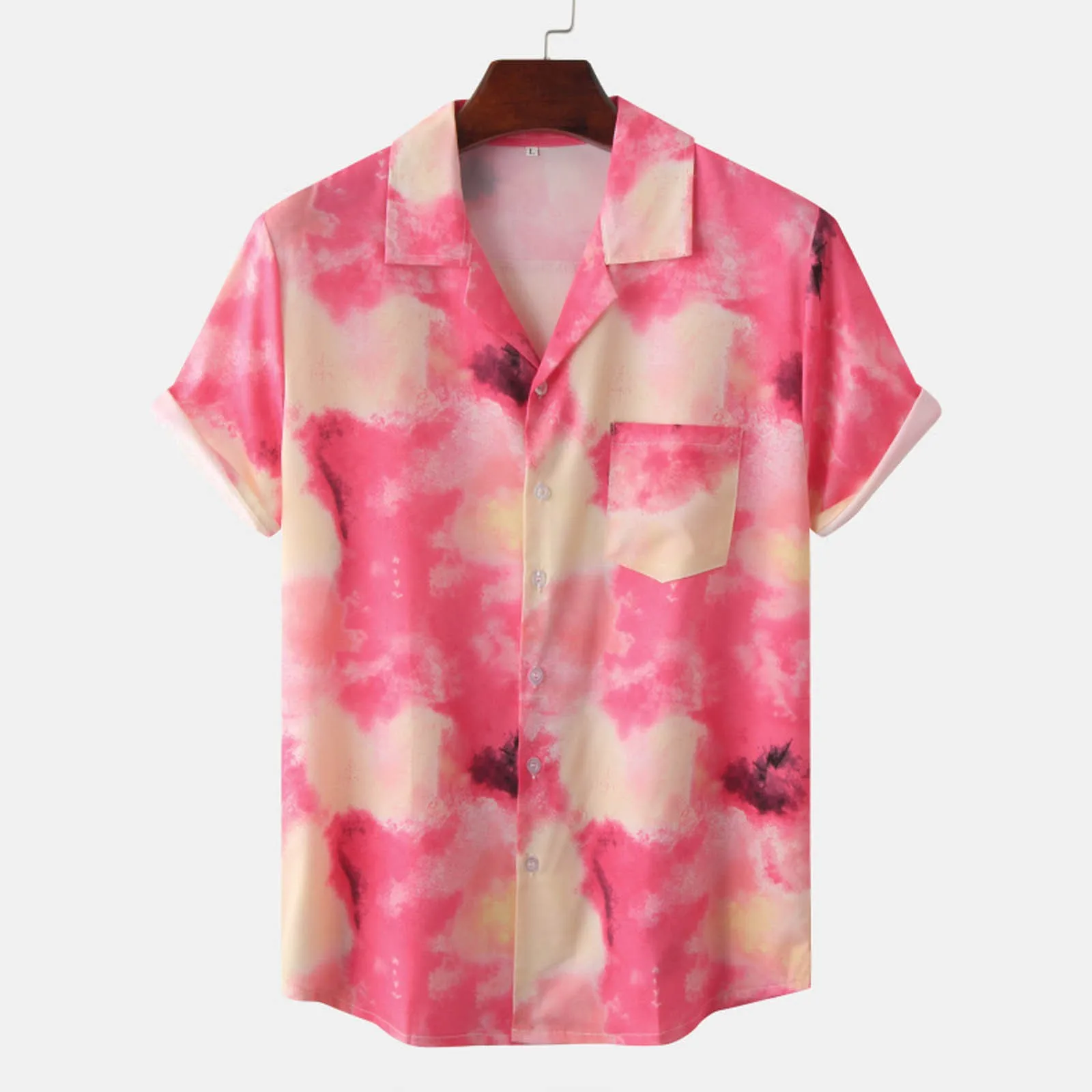 

Men's Shirt Hawaiian Printed Short Sleeve Casual Streetwear Loose Summer Beach Shirts For Men Clothing 2023 Summer