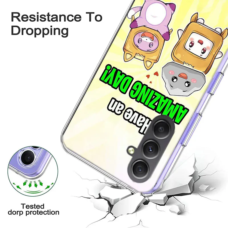 L-Lankybox Cute Cover Phone For Samsung Galaxy A70 A50 A40 A30 A20E A10 A71 A51 A41 A31 A21S A11 A9 A8 A6 Plus A7 A80 A90 TPU Ca