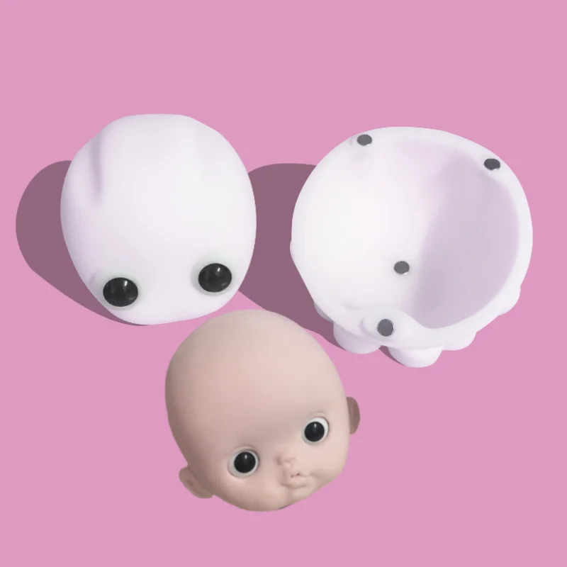 3 Points Doll Head Craniotomy Resin Mold Obll Head Shell Pottery Doll /Anime Figure Face Contouring Sculpture Modeling Tool