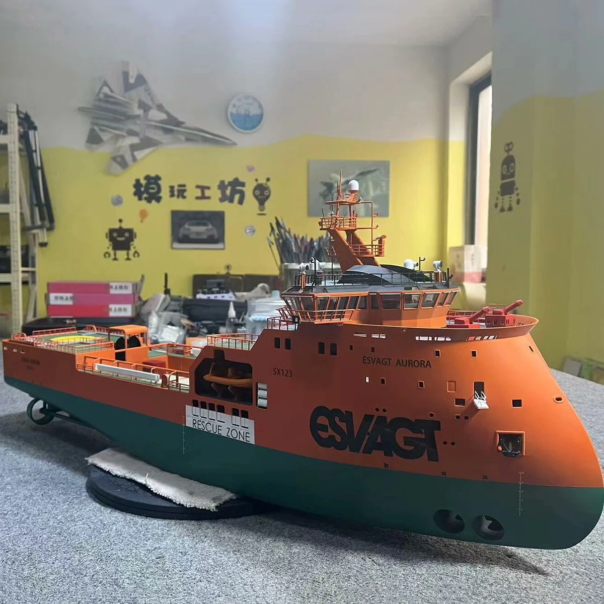 

1/100 RC Лодка 87cmSx-123 Ocean Многофункциональная спасательная платформа Лодка с дистанционным управлением 3D-печать RC Модель лодки Комплект игрушки для взрослых