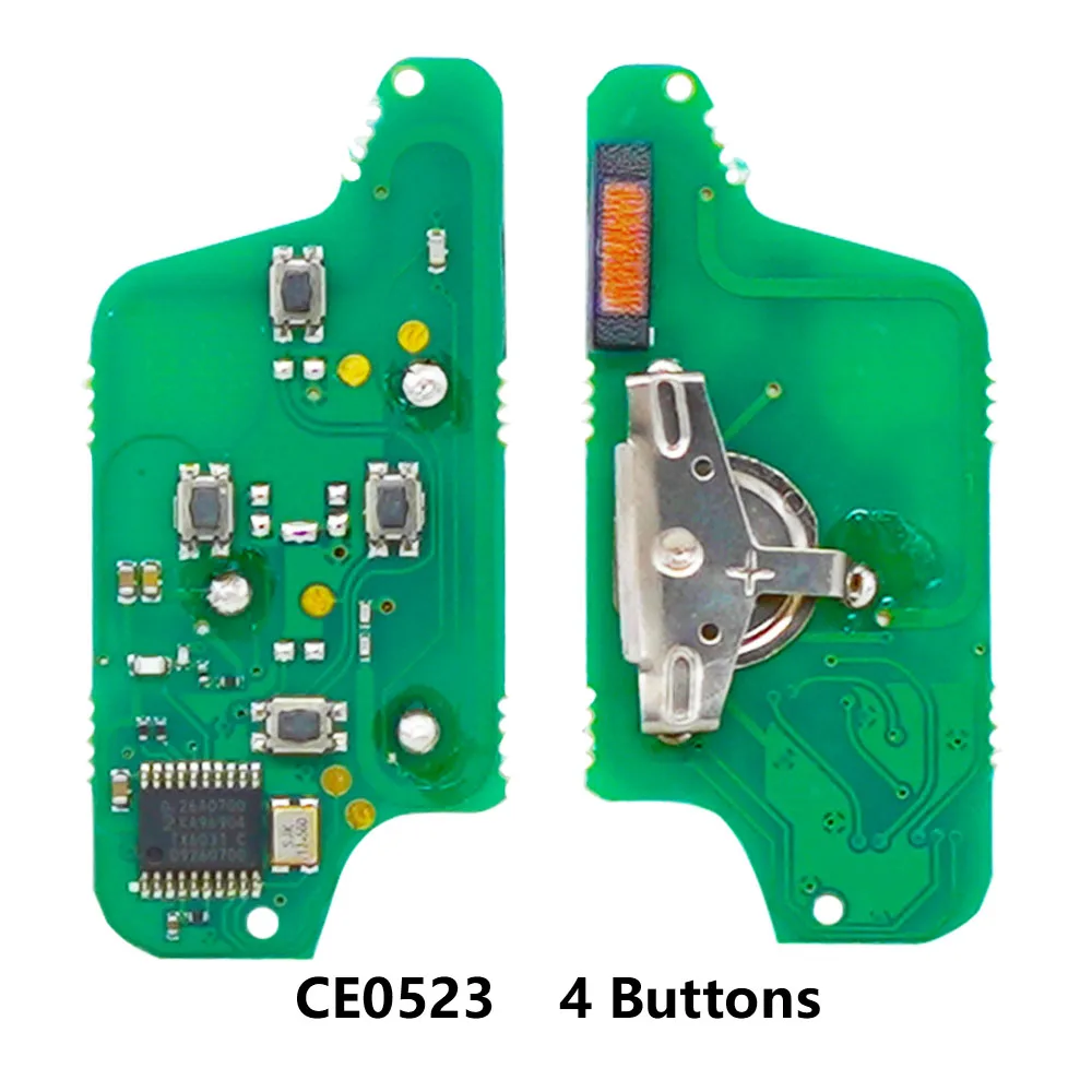 Placa de circuito electrónico XNRKEY 2/3B para llave de coche CE0536 CE0523 ID46 433Mhz ASK/FSK para Peugeot 407 307 308 607 Citroen C2 C3 C4 C5