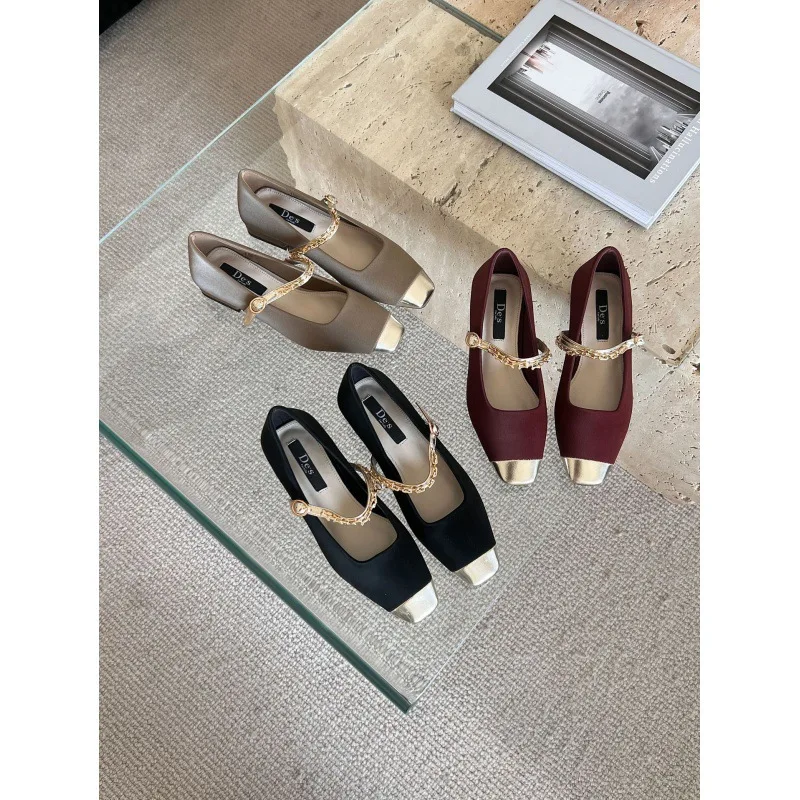 

Летняя обувь, женская обувь с неглубоким носком, женская обувь на низком каблуке, осенние повседневные кроссовки 2024, модное женское платье с квадратным носком, осень