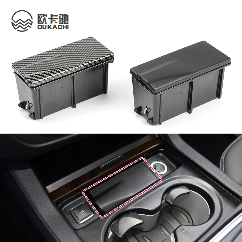 

For Mercedes Benz W166 W292 Car Front Center Carbon Fiber Console Ashtray Ash Tray For Benz ML GL GLE 1668100330