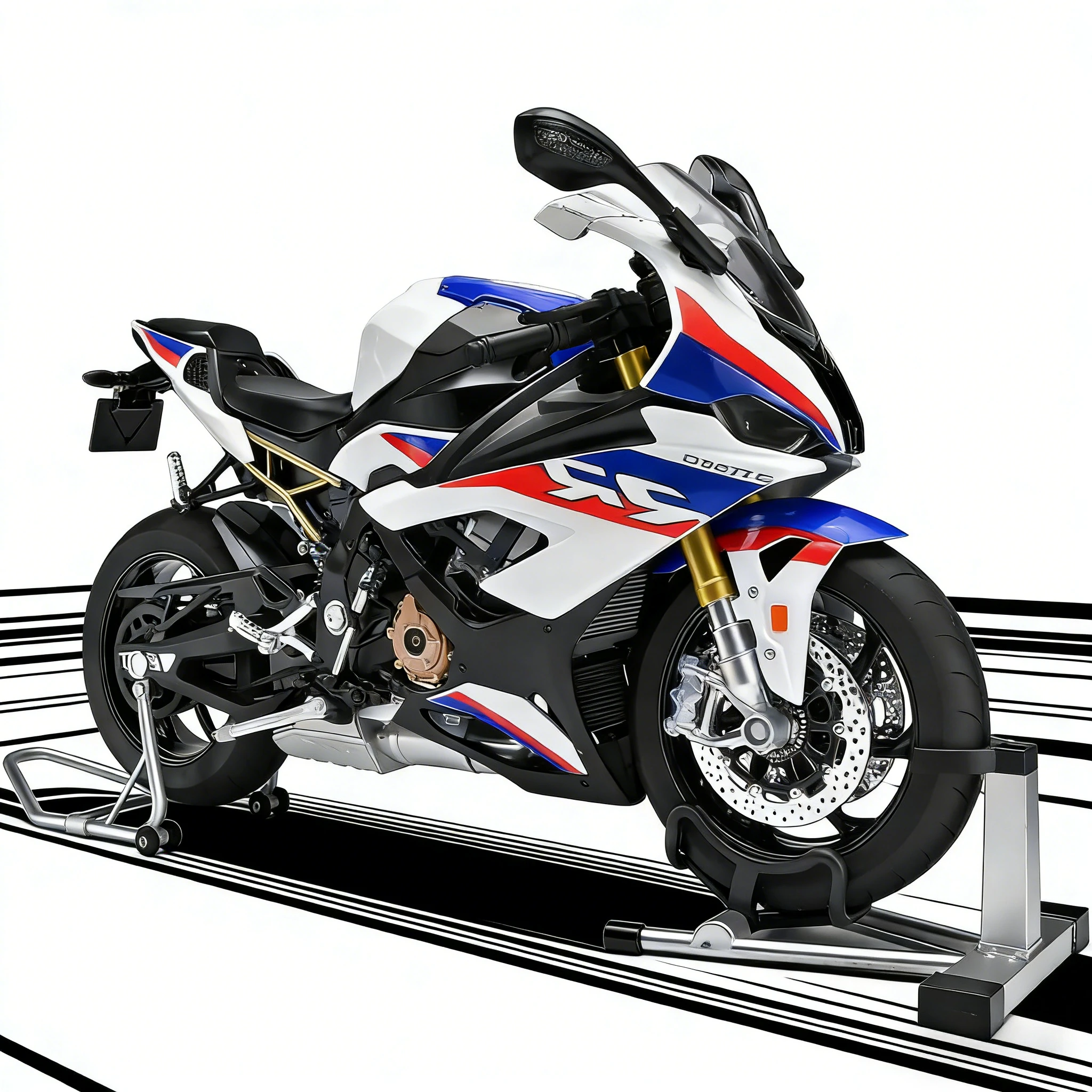 

Масштабная модель 1:6 для мотоциклов S100RR, S1250, автомобилей, игрушек, литая под давлением, с подсветкой, подарок для детей на день рождения