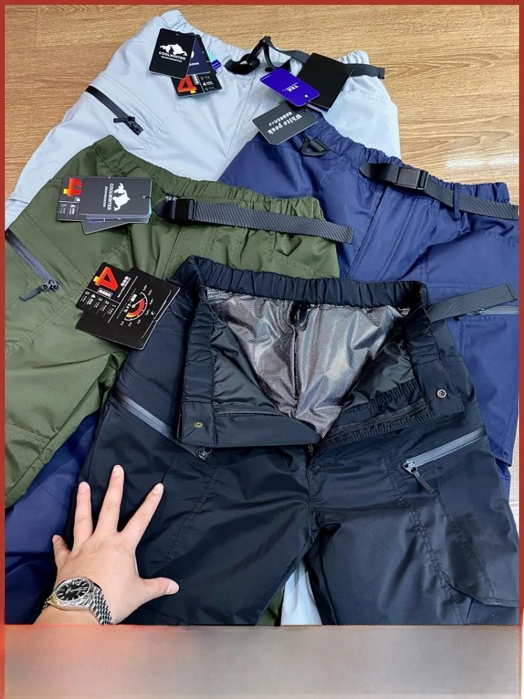 

Tactical Functional Work Pants Ultra Cold Outdoor Men's down Trousers Long Youth Casual Color Winter 90 White Goose down