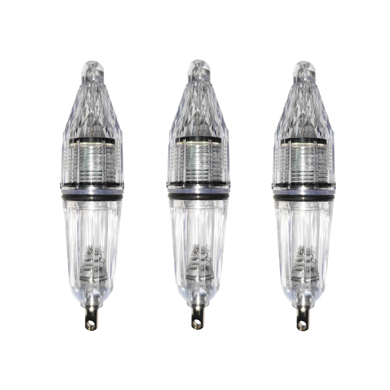 Luz LED subaquática sem bateria para isca de peixes, lâmpada de pesca em águas profundas com economia de energia para pesca noturna de camarões em água doce e marinha.