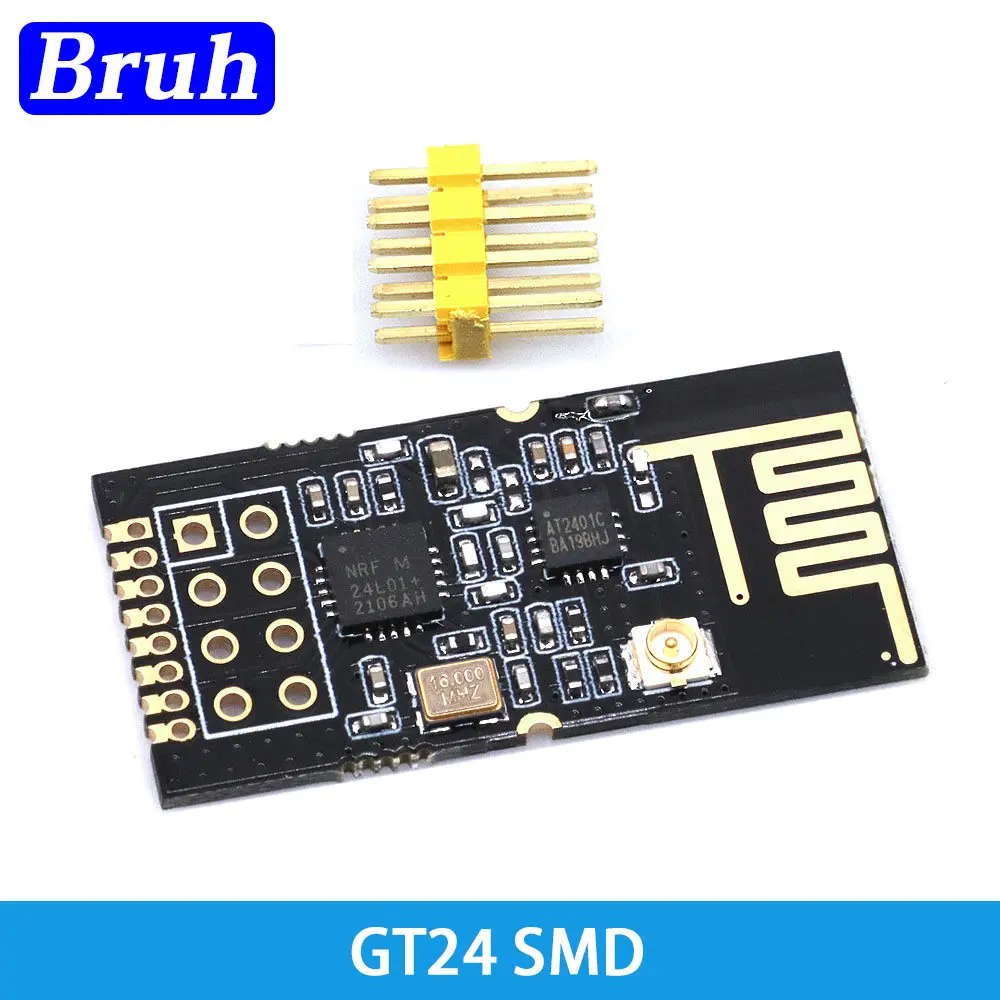 wireless data transmission module 2.4GHz NRF24L01+PA+LNA With Antenna Industrial Grade Digital Transmission 1100M Distance GT24