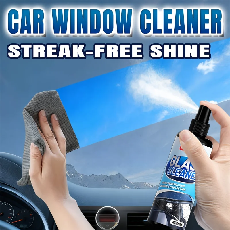 ملمع نافذة السيارة، منظف الزجاج للسيارات، تلميع قوي للنوافذ والبلاستيك، يزيل البقع، مثالي لأبواب الاستحمام والبلاط