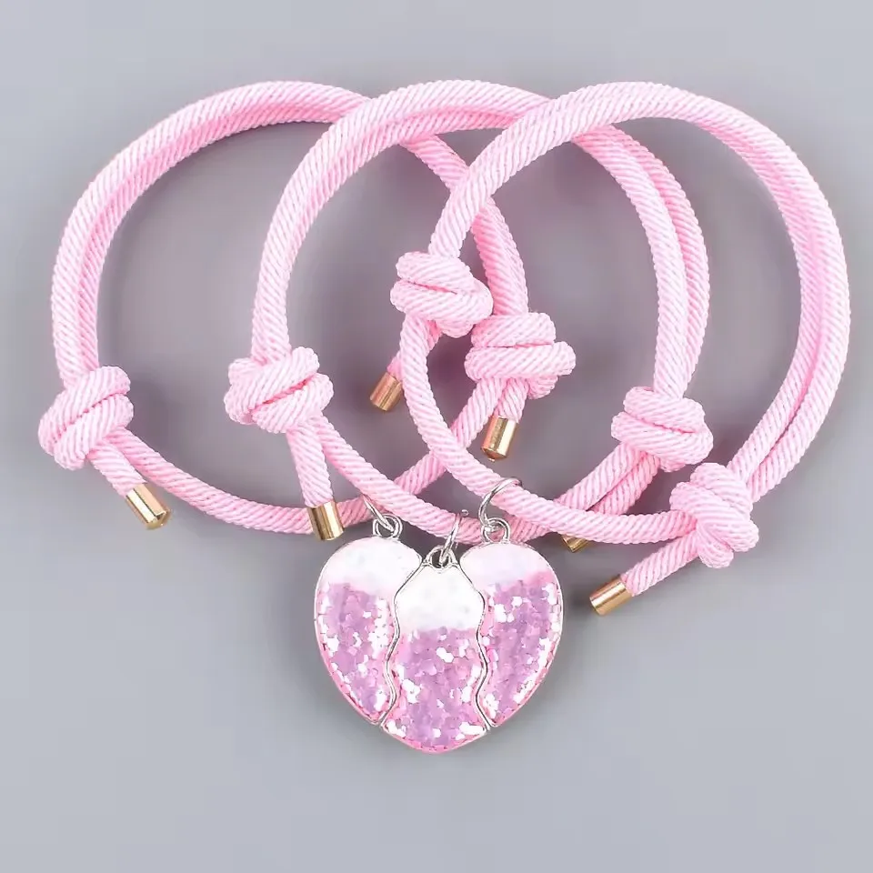 2/3 قطعة سوار خياطة جميلة قلادة مغناطيسية BFF الصداقة اليدوية نسج مجوهرات اكسسوارات هدايا للأطفال النساء 2025 #5