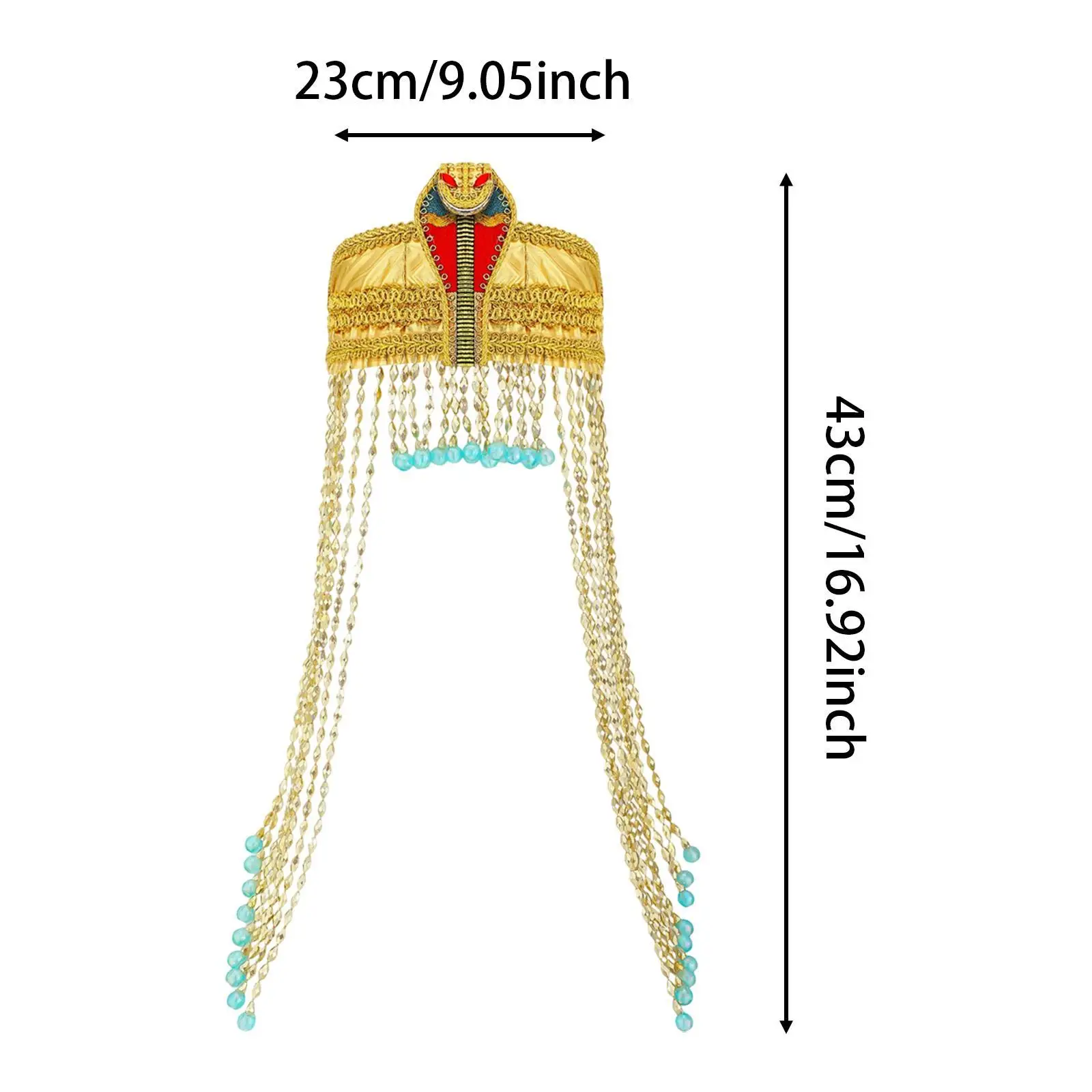 Dames Egyptische Hoofddeksel 3 stks/set Egyptische Koningin Kostuum Accessoires Set voor Evenement Prom Party Stage Performance Foto Props