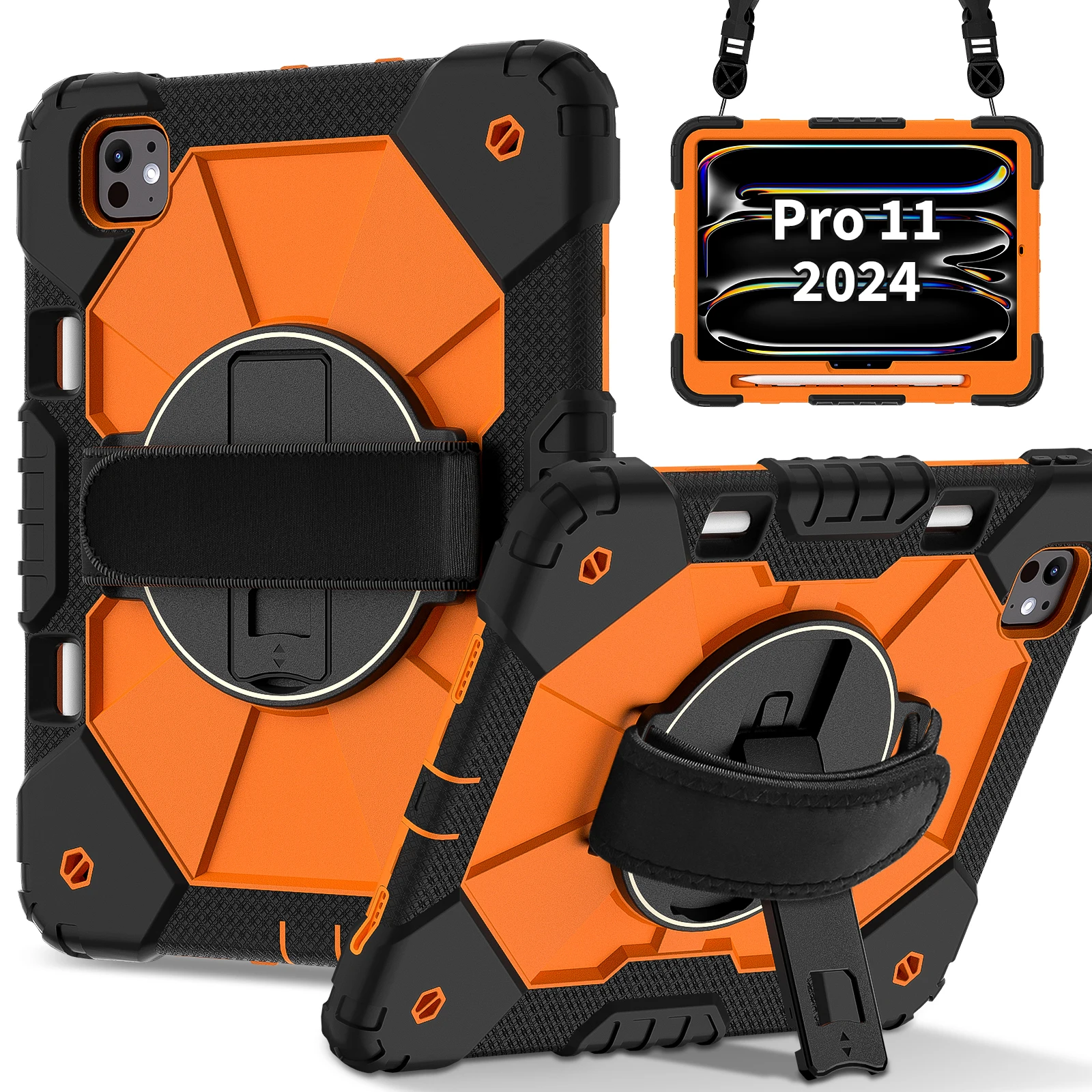 

Tablet Protective Case A2 Model Suitable for iPad Pro 11Inch M4 (A2836) 2024 with Satchel Stand 10 Colors Available