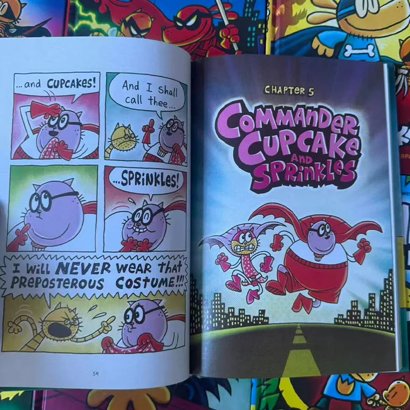 4 Buku Sampul Keras (Dog Man): Novel Grafis Berwarna Penuh yang Mengagumkan oleh Penulis Internasional Dav Pilkey