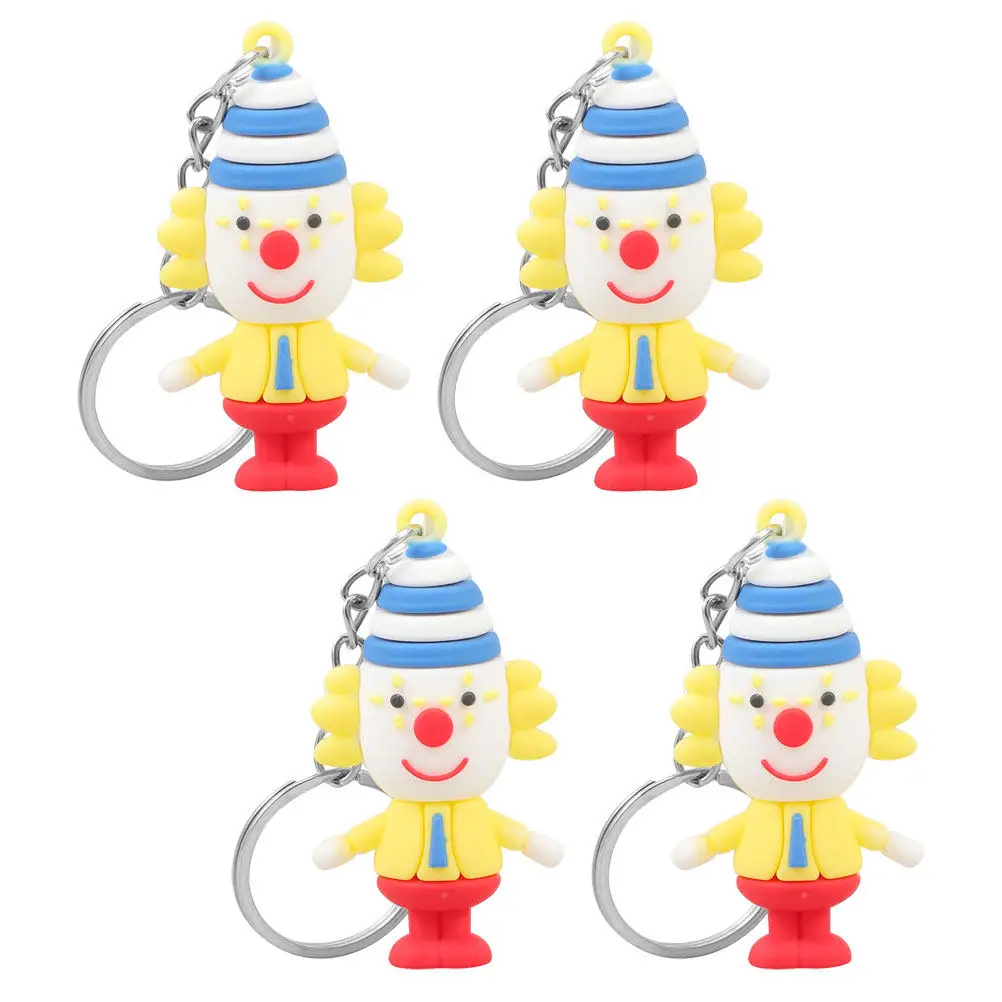 

4Pcs Clown Keychain Cute Pendant Cartoon Small Backpack Purse Hanging Decoration Charm Clown Keychain Novelty Key Chain