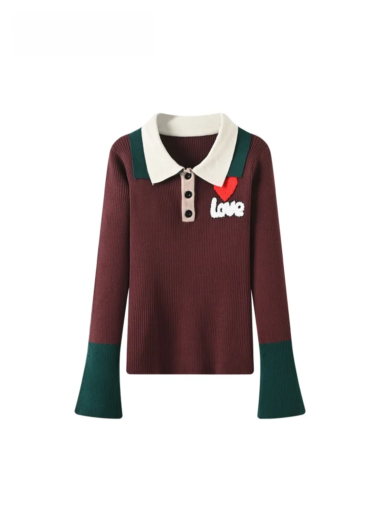 

Cara CLUB plus Size Knitwear Long Sve Women's Faion College Sle Patchwork Design Autumn Winter New Arrival plus Size S...