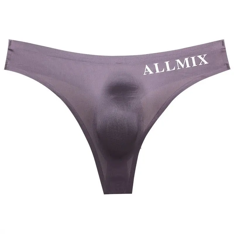 Tanga Sexy de seda de hielo transparente de cintura baja, tanga sin costuras, Szexi, alacsony, átlátszó, jég, selyem, varrás, nélküli