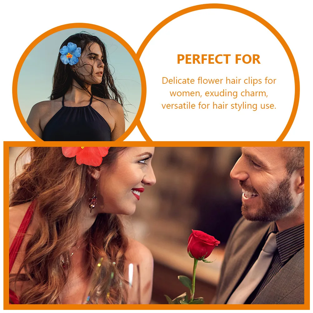 6 Stück Blumen-Haarspangen, bezaubernde Blumen-Haarspangen für Hochzeit, Party, Büro, Freizeitkleidung, Damen und Mädchen, Blumen-Clips