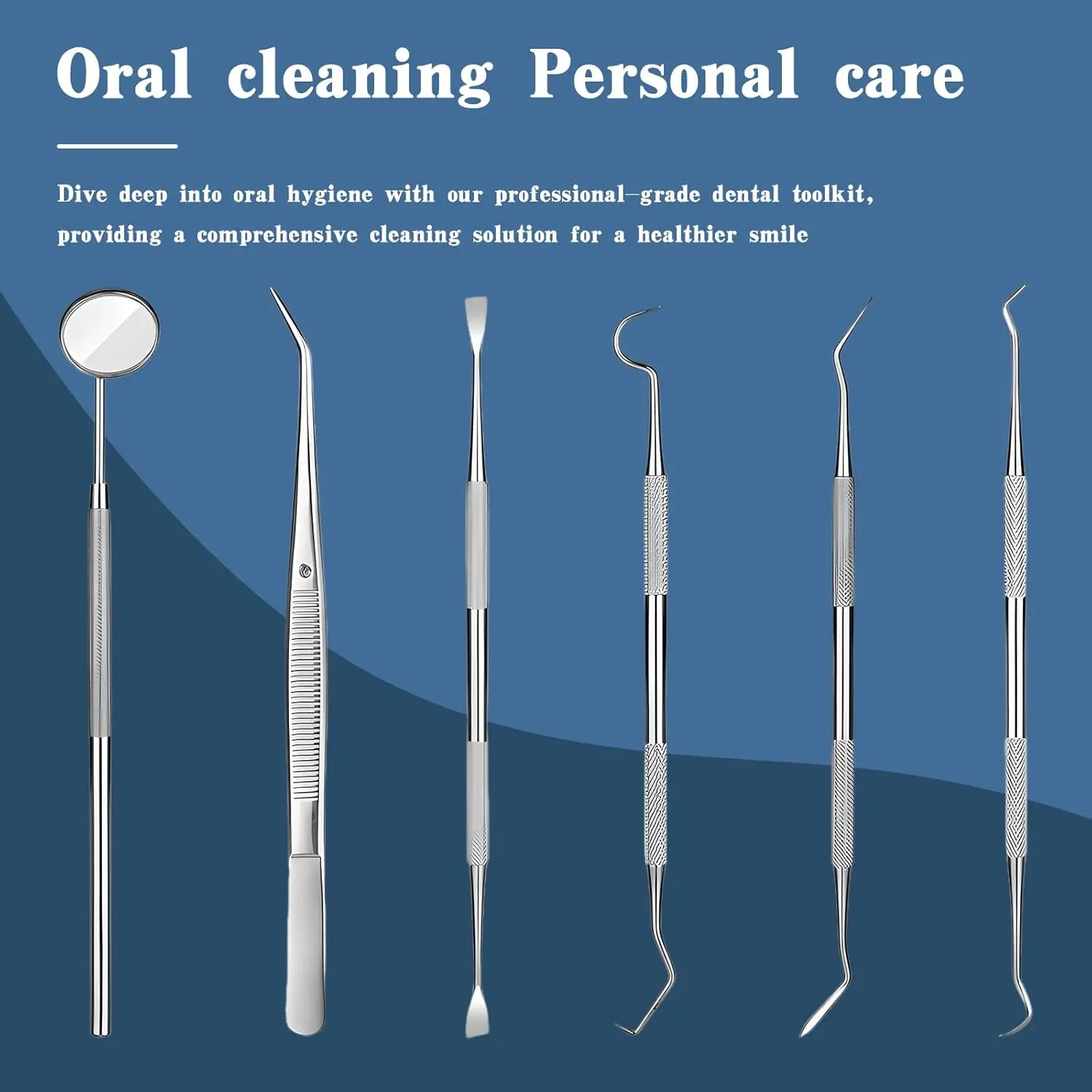 Dental Tools Mouth Mirror Dental Tweezer Pick Probe Tooth Scrape Plaque Tartar Stain Remover Dentist Teeth Cleaning Instruments