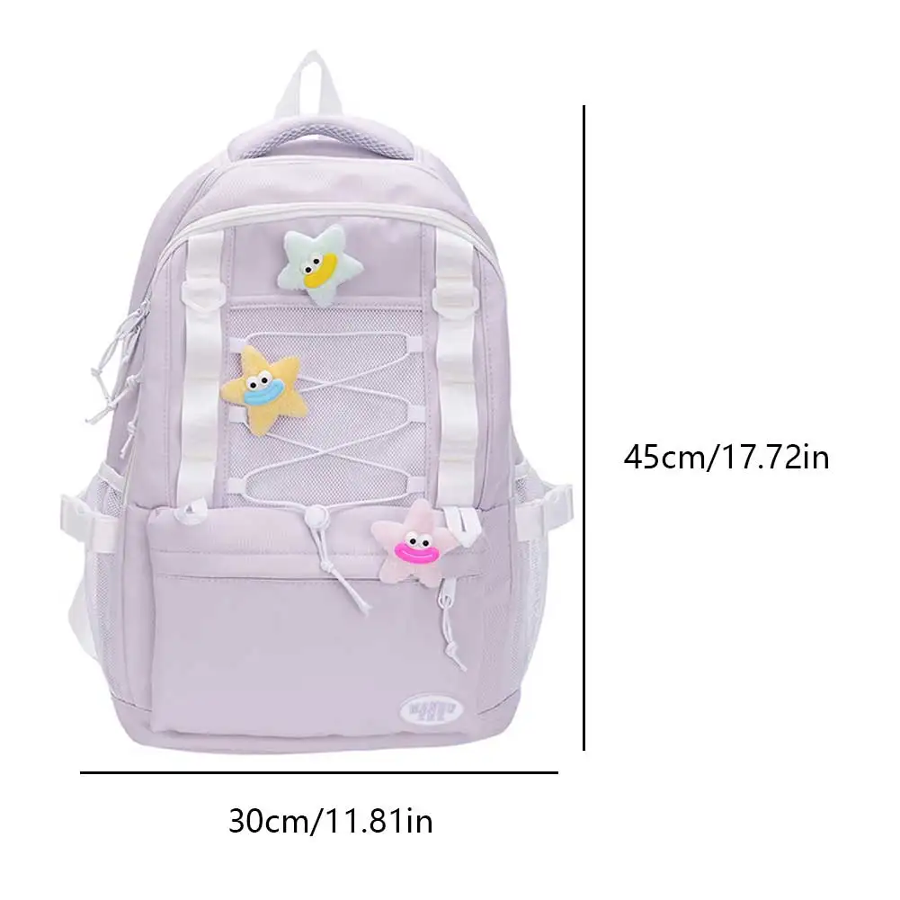 Backpack for Women Multi-Pocket Rucksack Nylon Zipper Bookbag Large Capacity Knapsack for Travel Commuting Holiday