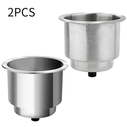 2PCS 316 Stainless Steel Cup Drink Holder Boat Cup Drink Holder with Drain for Marine Boat RV Camper