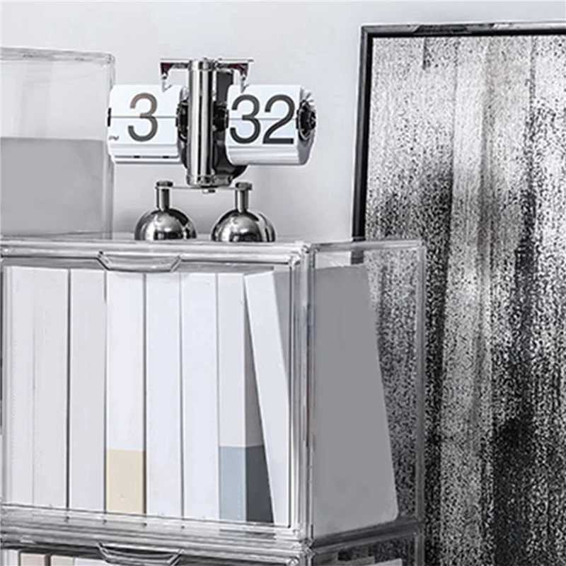 

ABBO-3X Purse Storage Organizer For Closet, Clear Acrylic Display Box For Handbag, Stackable Bag Organizer With Magnetic Door