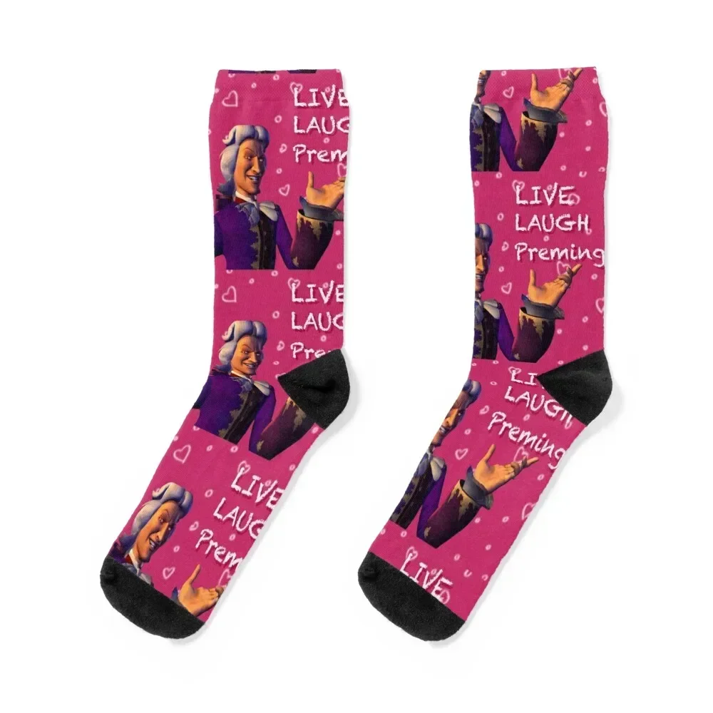 Live Laugh Preminger Socks gifts cartoon Christmas with print Socks For Girls Men's