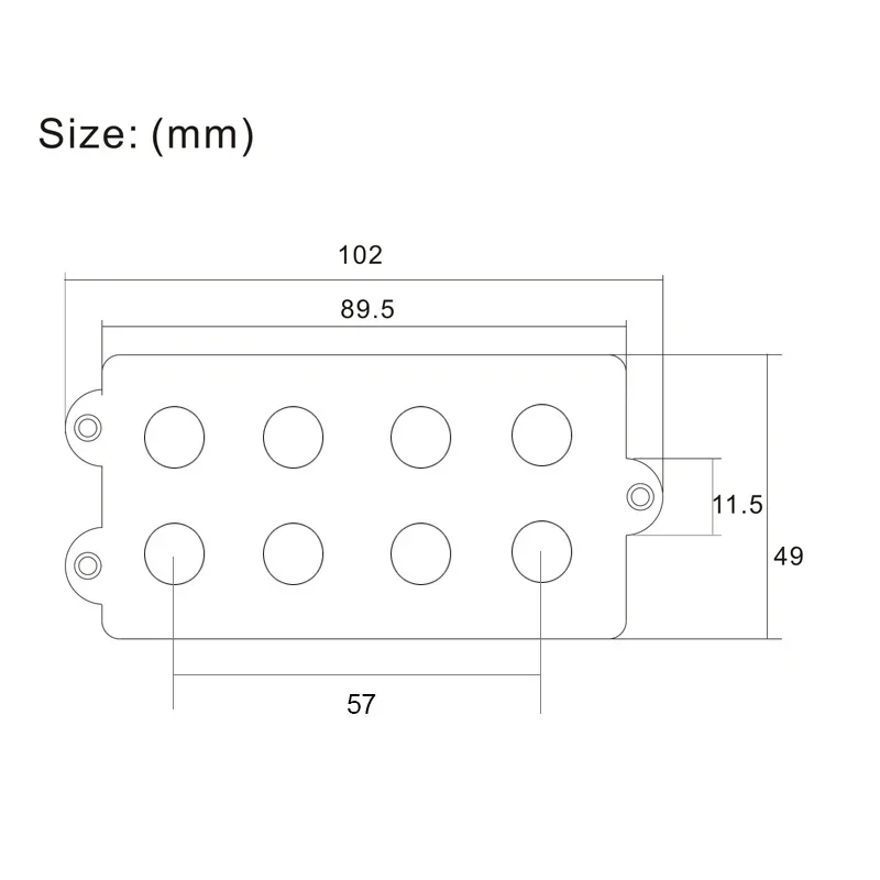 Open Bass Guitar Pickup 4 String Double Coil Humbucker Pickup Ceramic Magnet 57MM for Music Style Bass Guitar Accessories