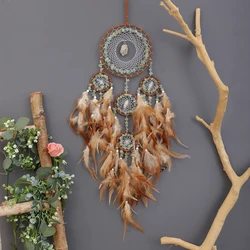 Feathers Dream Catcher Hangings Fresh Ornaments Car Gifts Simple Creative Vintage Home Decorations Bedroom Decor Hanging Drop