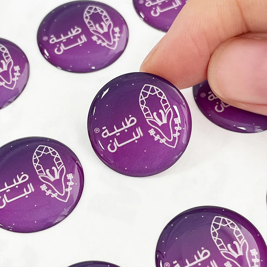 

High quality custom label printing customized transparent gel logo sticker 3d soft epoxy dome sticker Business Party Stickers