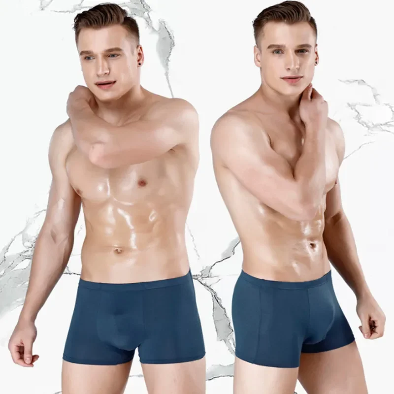 2pc/lot Men\'s Bamboo Underwear Large Size Boxer Men Boxer Shorts Underpants Breathable for Men Plus Size XL-5XL