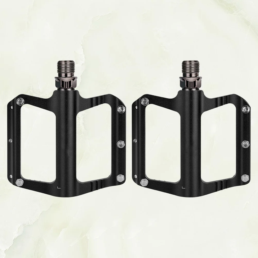 

2Pcs Aluminium Alloy Bike Pedal Non-Slip Platform Pedals Durable Stable Bearing Structure for Mountain Road Cycling
