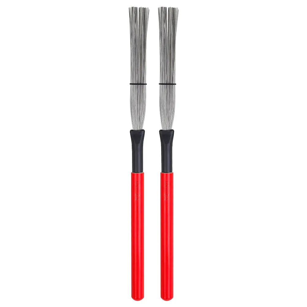 

2Pcs H Wooden Steel Wire Jazz Set Accessories Strong Spring Wooden H Drum Special Brush Special Brush