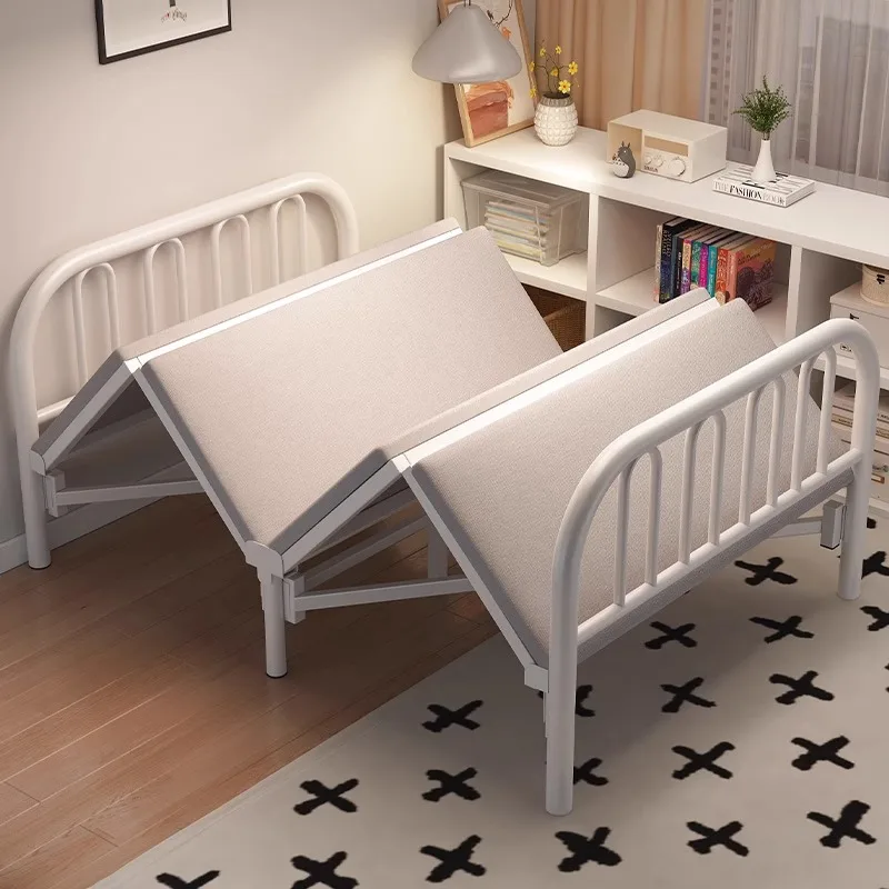 

Rollaway bed single simple double bed 1.2 meters household lunch break small adult dormitory 1.5 meters hard plate iron