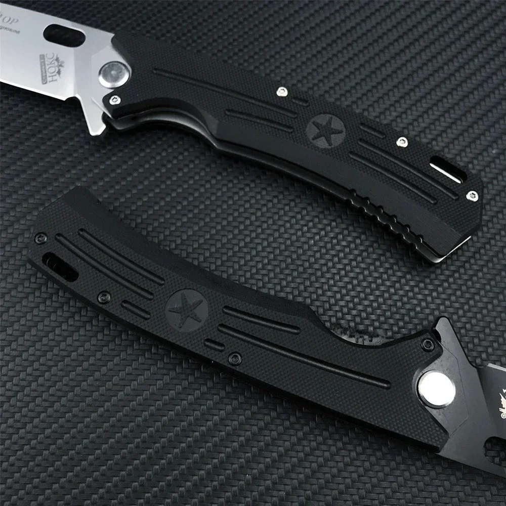 Russian HOKC Outdoor EDC Folding Knife D2 Blade G10 Handle Ball Bearing Assisted Survival Camping Hunting Pocket Knives