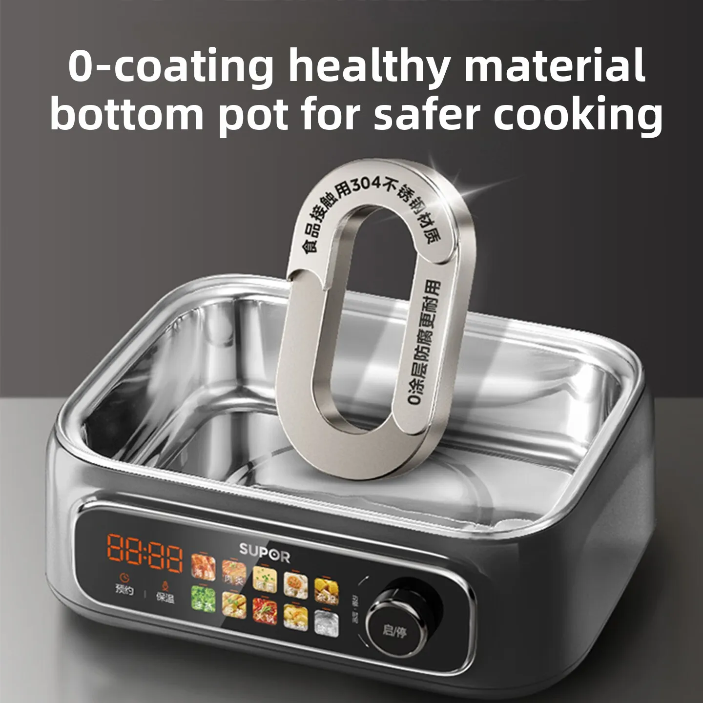 Electric Food Steamer 18L 2100W Titanium Steel 2 Tier Cooker Digital Control for Home Kitchen Family Meals Daily Use 전기 찜기